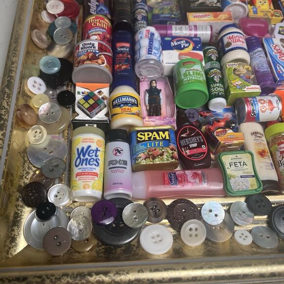 Mini Brands Food Toy Art Collage Framed Handmade Unique Decor Miniatures OOAK - Picture 9 of 13